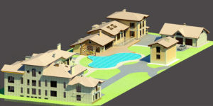 Family Compound 3D rendering